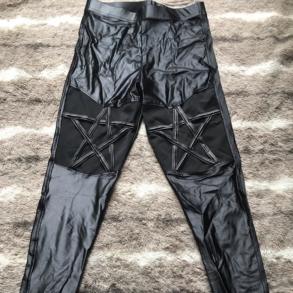 Faux leather leggings